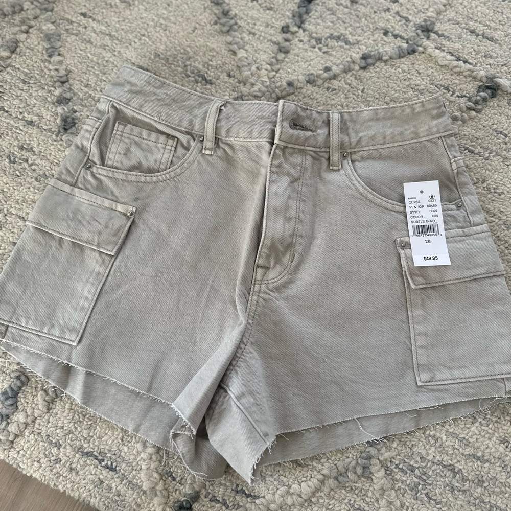 NWT gray pacsun ultra high rise cargo short - Picture 1 of 7